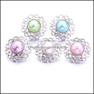 Charms Candy Colors Acrylic Snap Button Women Jewelry Achings 18mm Metal Snaps Buttons