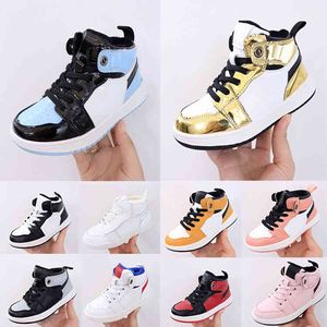 Discount Warm Winter Kids Sneaker With Fur Mid Boys Leather I s Basketball Shoes Metallic Gold Shadow Mid Black Sneakers Sports Running