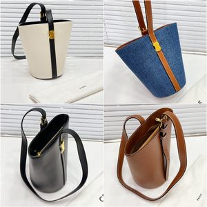 Bolsas de ombro de couro real novas bolsas de balde para mulheres bolsas de compras bolsas de estilista