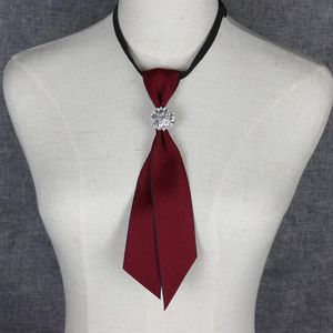 Koreansk mode brittisk bowtie krage retro slipsar skjorta båge för kvinnor formell college stil klänning hals tillbehör