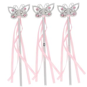 Butterfly Księżniczka Wróżki Wand Dziewczyny Dzieci Magiczne Wstążki Wands Streamerki Kostium Fancy Dress Rekwizyty Różowy Blue Bachelor Party Favor GCB14914