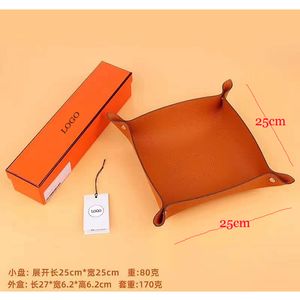 2022 Designer Jewelry Box Set H Letter Leather Luxury Brand Gift Box Tray Watch Plate Packaging Holiday Gifts