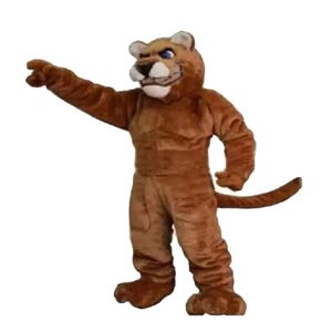 Fábrica profissional Halloween Leopard Panther Cat Cougar Mascot Costume Clothing Carnival Adult Fursuit Cartoon Dress