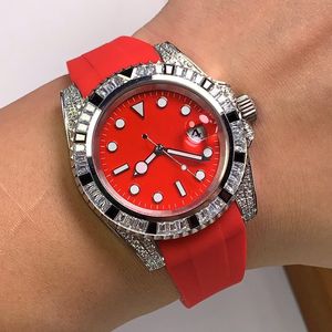 Mens Watch Automatic Mechanical Watches 40mm Diamond Bezel Wristwatch Stainless Steel Case Boutique Wristband Montre De Luxe