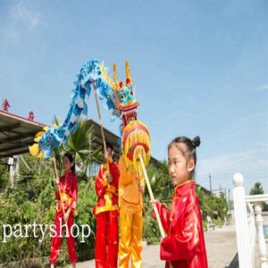 ingrosso Vacanze Drago-Silk m Taglia Dragon Dance Mascot Costume per bambini Scuola folk parad in Cina speciale Cultura speciale natale natalizio di natale sta244w