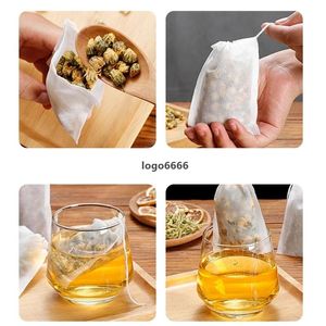 Narzędzia Sublimacji Grade Food Grade Non-Woven Tkaniny Torby Herbaciane 100 sztuk Herbaty Filtr Bagaż Dla Spice Wisząca Waily z ciągiem Heal Seal Przyprawy Filtry