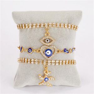 Classic Turkish Evil Eye for Women AAA Cubic Zircon CZ Hamsa Hand Charm Bracelet Trend Female Party Jewelry Gift GC980