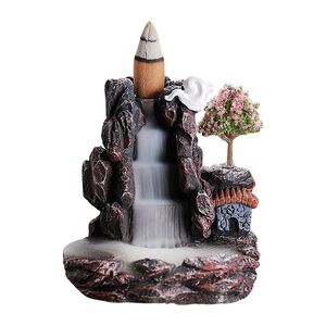 Doftlampor rökelse vattenfall bakflöde brännare keramik för hemmakontor yoga aromatfragrance