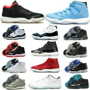 Top Quality 11s Gamma Blue Bred Basketball Shoes 11 Gym Red Chicago Win like 82 96 Mid Navy UNC Space Jam Low Legend 72-10 Pure Violet PRM Heiress Men Athletic xi Sneakers