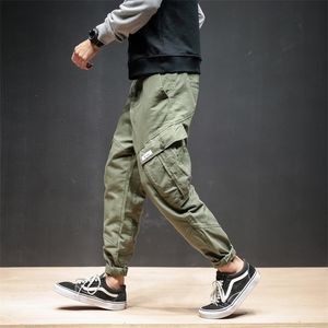 Autumn Winter Men Pants Hip Hop Harem Jogger tjockare manliga byxor Mens Joggers Solid Multi-Pocket Cargo Pants Sweatpants 5xl 201126