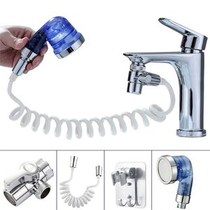 Detachable Sink Shower Extension Head Set Adjustable Quick Connect Faucet Hand for Hair Wash Home Bathroom 220401