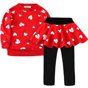 Toddler Girls Clothes Kids Autumn Winter T Shirt Pants Christmas Clothes Girls Printed Outfits Sport Suit Children Clothing set