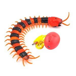 Electric Infrared RC Centipede Simulation Insect Remote Control Rechargeable Tricky Funny Cat Dog Toy Y200330