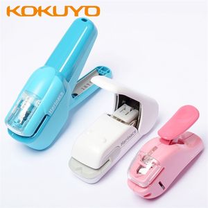1pcs KOKUYO Harinacs Needle-free Stapler Embossed Air Handheld Student Office Energy-saving Stapled 5/10 Sheets 220510