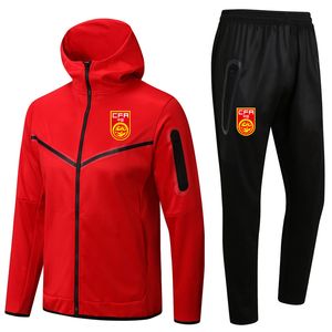 2022 2023 Chinese soccer Hoodie Running Sets Sweatshirt Tracksuit Sets winter mens casual sports hooded training sportswear suit football Jackets Pants kits