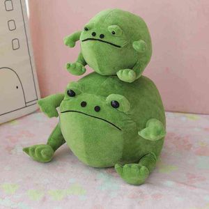 2032Cm Funny Plush Frog Toy Kawaii Ugly Frog Cushion Stuffed Soft Animal Dolls Creative Toy For ldren Boys Birthday Decor Gift J220729