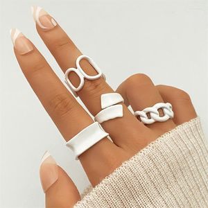 Rings Cluster GEOMETRY GEOMETRY Smile Heart Set for Women Love Enmel Anging Finger Joint Girls Regali di gioielli Ins Stylecluster Wynn22