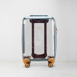 Koffer Mode Transparent Gepäck Kinder Kleine Mini 14 Zoll Jungen Und Mädchen Licht Niedlich Boarding Reise Trolley Koffer 20 BagSui