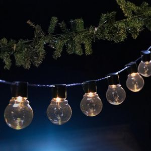 Strängar sträng ljus utomhus klar boll vintage glödlampor 5m saga ljus girland uteplats trädgård jul dekorerad lysd