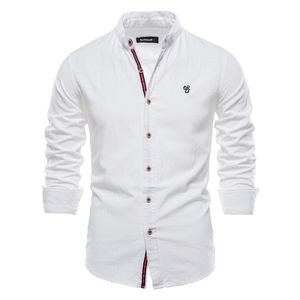 AIOPESON Spring Cotton Social Shirt Men Solid Color High Quality Long Sleeve Shirt for Men Lapel Casual Social Men's Shirts 220401