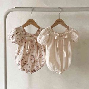 sommar ny sydkoreansk flicka baby prinsessan kläder baby i en stycke väska kläder nyfödda flicka outfit baby kläder pojke g220521