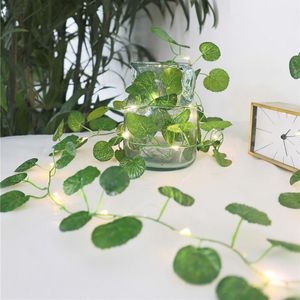 ストリングスストリングライトLED LED LEAF RATCAN COPPER WIRE BATTERYスタイル屋外屋内ベッドルームウィンドウクリスマスツリー装飾