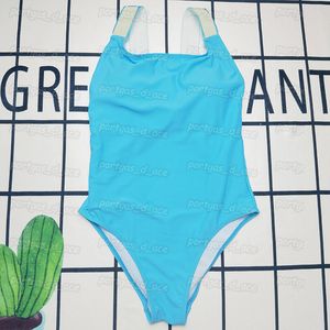 Lyxkvinnor Badkläder One Piece Blue vadderad badkläder Girls Beach Low Back Swimuit Summer Semester Baddräkt