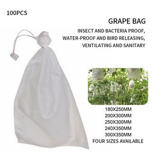 Clephan 100pcs Bags Net for Vegetable Grapes Fruit Protection Grow Bag From OS Mesh Against Insect Pest Controlbird Home Garden 220714