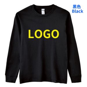 Chegada de algodão com manga longa o pescoço camiseta moda 3d camiseta personalizada sua camiseta exclusiva Tops DIY brancos 220722