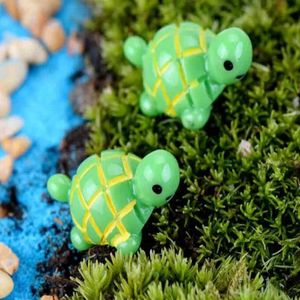 Sevimli Mini Kaplumbağalar Manzara Süsler Reçine Bahçe Süslemeleri Peri Bahçe Minyatürleri Bahçe Bonsai Dollhouse Süslemeleri Reçine Craft