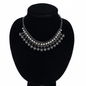 Chains Est Luxury Jewelry Vintage Black Balls Crystal Necklace. Charm Collar Statement Choker Necklaces & Pendants For Women #N068Chains