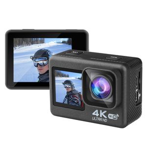 Wholesale cameras resale online - Action Camera real K fps Touch Dual Screen WiFi Camera Sports DV Video Cameras