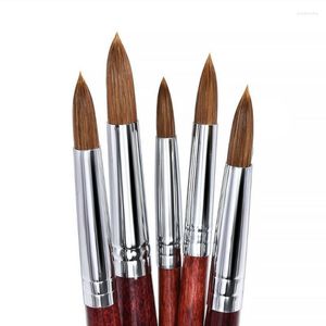 Nail Brushes PC Sable Hair Acrylic Brush Wood Handle Painting Pen For Powder Professional Salon Quality DIY Beauty Prud22