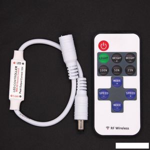 DC 5-24V Mini 11Key RF Wireless LED Controller Remote Control For Single Color LED Strip Dimming