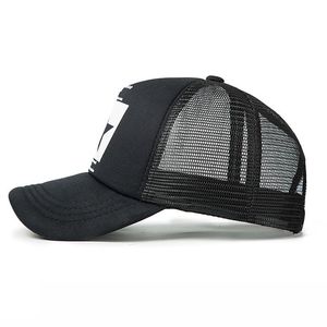 Ball Caps Pentagram Design Baseball Cap Breathable Male And Female Hip Hop Mesh Black White Hollow-out