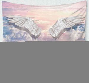 天使の翼タペストリーボヘミアンハウスホームデコレーションウォールラグフォトルームハンギングJ220804
