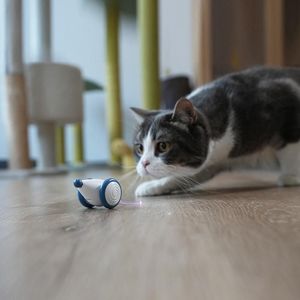 Zabawki dla kotów Cheerble Wicked Mouse Toy Automatyczne uruchamianie Inteligentny i ładowalny z kolorowym mrugnięciem TailCat