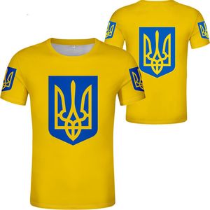 Украина футболка DIY Бесплатное название номера номера футболка UKR нация флаг Украина Страна Украина P O Печать 3D Clothing 220614