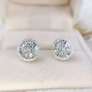 Stud Diamond K White Gold Earring For Women Fashion Office Wedding Gemstone Fine Jewelry Garnet Orecchini Girlsstud Effi22