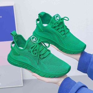 Fashion Spring Female Sneakers Women Shoes Korean Mesh Green Ladies Shoes Woman Lace Up Red Black Casual Shoes Breathable 2022 Y220526