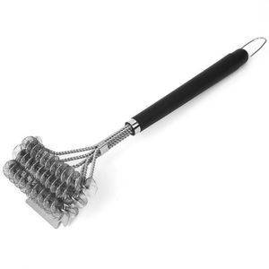 Tools & Accessories 60% BBQ Grill Brush Barbecue Stainless Steel Bristle Long Handle Cleaning Scraper Kitchen Gadgets
