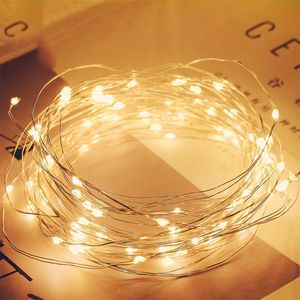 Strängar 1/2/5/10m USB LED -sträng Lätt Fairy Lights Copper Wire Christmas Year Holiday Decoration Garland Ljussljus