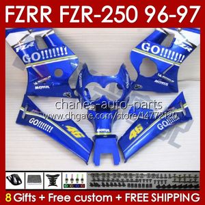 ヤマハFZRR FZRのフェアリング250R 250RR FZR 250 RR FZR250R 1997 1997ボディ144NO.71 FZR-250 FZR250 RR 96 97 FZR250RR FZR250-R FZR-250R 96-97ボディーワークキットブルーゴーストックゴーストック