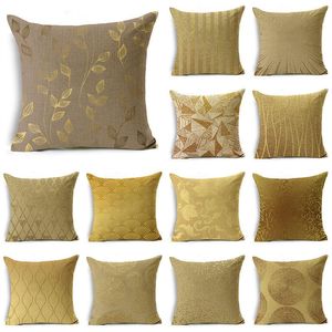 Kudde/dekorativ kudde modern enkel ljus lyxguld kudde sovrum vardagsrum kudde täcker 40 cm/45 45 cm/50 50 cmcushion/dekora