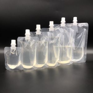 Förpackningspåsar 100 ml 200 ml 250 ml 300 ml 380 ml 500 ml tom standup Plastiska dryck Packaging Påspåse för dryck flytande juice