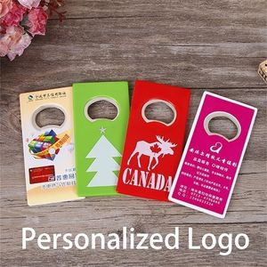 MOQ 10pcs Beer Openers Custom Fridge Magnets Promotional Gifts DIY Printed Code Advertisement Business Promotion 220621