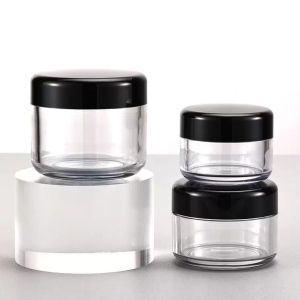 Plastkosmetisk gr￤dde Test Jar Mini Prov Bottle 3G 5G 10G 15G 20G med f￤rgglada Cap Clear Cosmetics Lotion Container DH8571