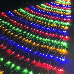 New Christmas Decoration LED LED LUZES DE MESH DE ÁGUAs Perto à prova d'água pendurada Fariy String Decorative Iluminação para interior externo