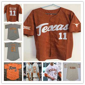 Ncaa Baseball Longhorns Jersey College Murphy Stehly Ivan Melendez Roger Clemens Marcus Olivarez Tanner Witt Coy Cobb Pete Hansen