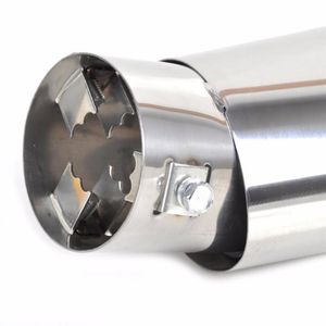 Manifold & Parts Car Universal Round Bend Stainless Steel Chrome Exhaust Tail Muffler Tip PipeManifold